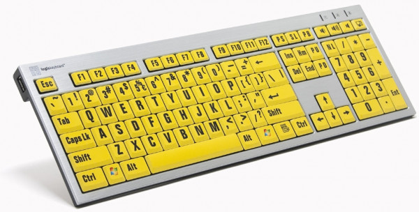 Clavier rétro-éclairé à Grands Caractères Logic Keyboard (blanc