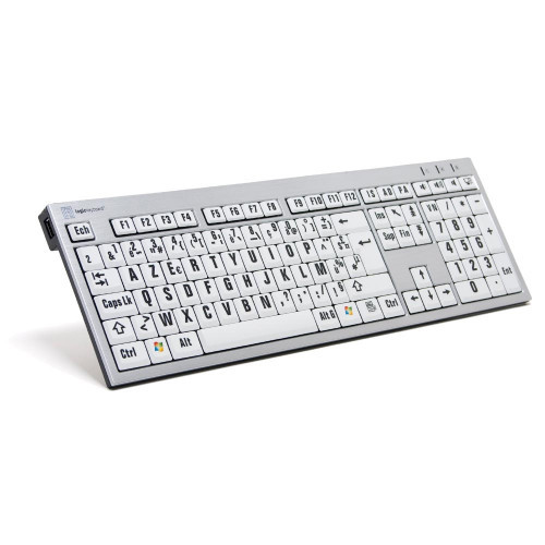 Clavier à gros caractères USB - Finition Alu - visuel 2